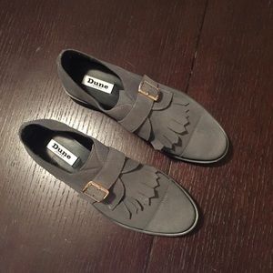 DUNE London gray suede leather shoes